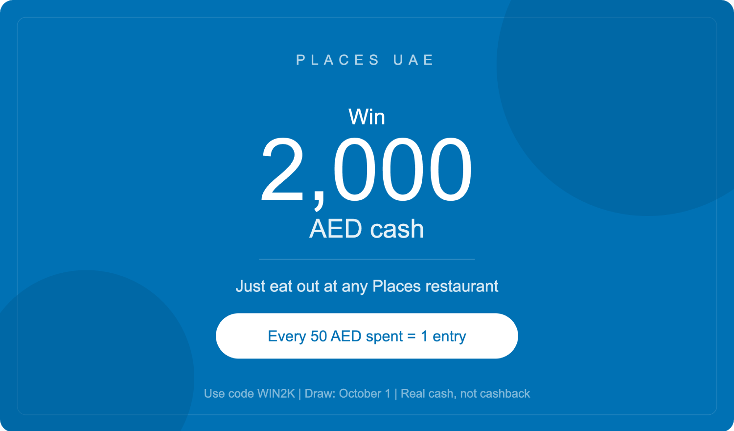 Win 2,000 AED Cash — Just Eat Out